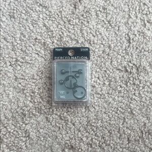 NWT Spencer Gifts Black Nipple Rings Set